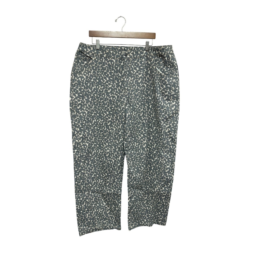 Wild Fable Leopard Print High Rise Straight Leg Wide Leg Pants Womens 2XL NEW